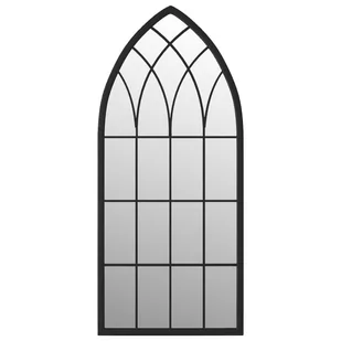 Lumarko Lustro do wnętrz, czarne, 100x45 cm, żelazne - Lustra - miniaturka - grafika 3