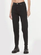 Spodnie damskie - Calvin Klein Jeans Jeansy J20J221659 Czarny Mom Fit - miniaturka - grafika 1