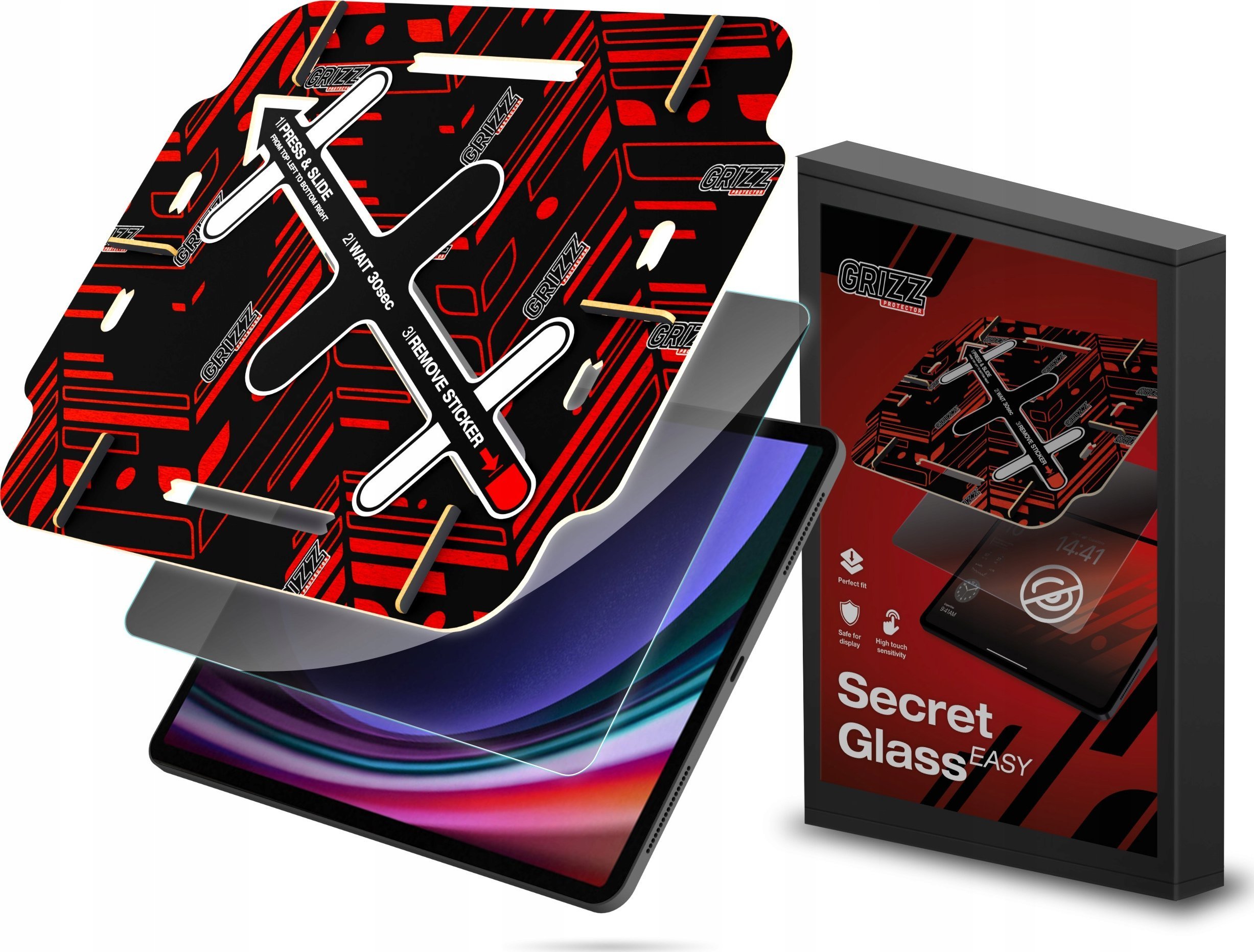 GrizzGlass Szkło prywatyzujące GrizzGlass SecretGlass Easy do Samsung Galaxy Tab S9 Plus