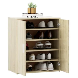 vidaXL Szafka na buty, kolor dąb sonoma, 60x35x70 cm, płyta wiórowa - Szafki na buty - miniaturka - grafika 5