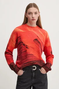 Desigual sweter VAUGHAN damski kolor pomarańczowy  24WWJF48 - Swetry damskie - miniaturka - grafika 1