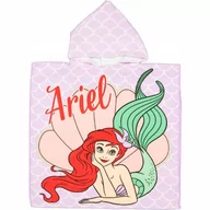 Okrycia kąpielowe dla dzieci - RĘCZNIK PONCHO 60x120 SYRENKA ARIEL KSIĘŻNICZKI - miniaturka - grafika 1