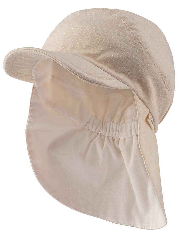 Sterntaler Czapka w kolorze beżowym z osłoną karku