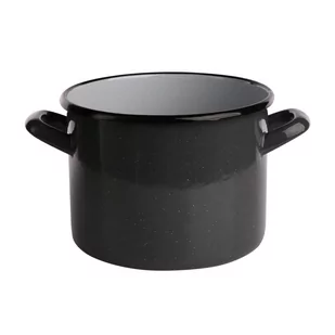 Emalia Silesia Rybnik GARNEK PROSTY 3,3L ŚR.18CM WYS.14CM SZARY NAKRAPIANY - Garnki - miniaturka - grafika 1