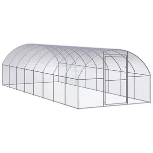 shumee shumee Klatka zewnętrzna dla kurcząt 3x8x2 m stal galwanizowana - Akcesoria do hodowli zwierząt - miniaturka - grafika 1