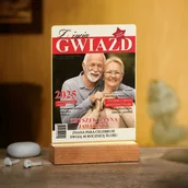 Ramki na zdjęcia - Lampka ramka L z wydrukiem Z Życia Gwiazd na szkle akrylowym i - miniaturka - grafika 1