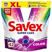 Środki do prania - Savex Caps Color 42 szt. – kapsułki do prania kolorowych tkanin, skuteczna ochrona kolorów - miniaturka - grafika 1