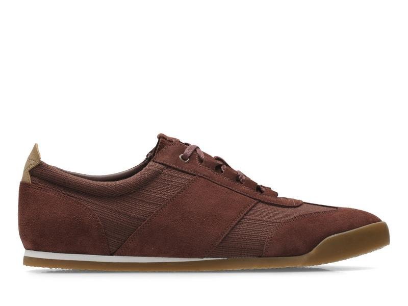 Clarks, Półbuty męskie, Clarks Siddal Mix Rust Combi, brązowy, rozmiar 41 1/2