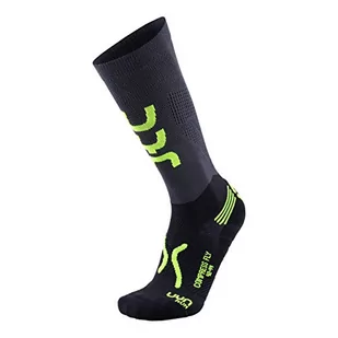 UYN Run Compression Fly skarpety męskie szary Anthracite/Yellow Fluo 35-38 - Skarpetki męskie - miniaturka - grafika 1