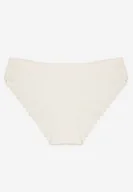 Majtki damskie - Jasnobeżowe Majtki Bezszwowe Figi Ozdobione Koronką Zeiella - miniaturka - grafika 1