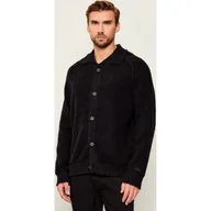 Swetry męskie - HUGO Kardigan San Joseph Regular Fit frotté - miniaturka - grafika 1