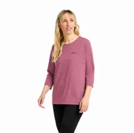 Koszulki sportowe damskie - Damska koszulka sportowa Jack Wolfskin CROSSTRAIL 3/4 T W raisin - XS - miniaturka - grafika 1