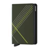 Portfele - Kieszonkowy portfel RFID Slimwallet Secrid Stich Linea - lime - miniaturka - grafika 1