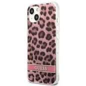Etui i futerały do telefonów - Etui Guess do iPhone 13 mini 5,4" różowy/pink hardcase Leopard - miniaturka - grafika 1