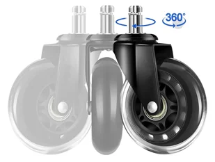 Komplet 5 kółek kauczukowych PERSES do foteli i krzeseł - Fotele Komplet 5 kółek kauczukowych PERSES do foteli i krzeseł - Fotele - miniaturka - grafika 2