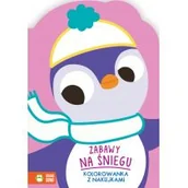 Kolorowanki, wyklejanki - Zimowe kolorowanie. Zabawy na śniegu - miniaturka - grafika 1