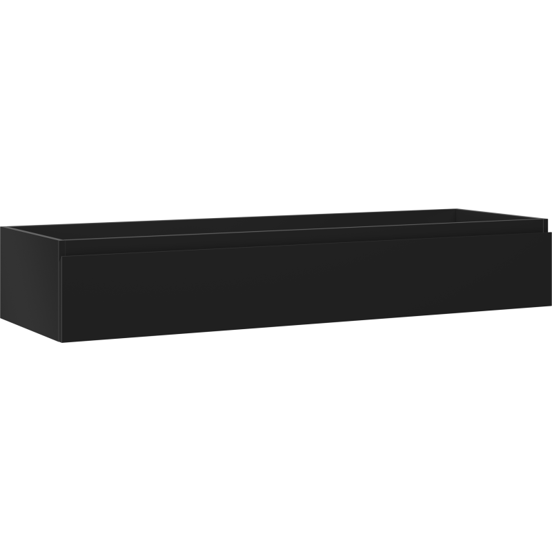 Mexen Orio szafka łazienkowa podumywalkowa 140 cm, 1 szuflada, czarna mat - 91A10-14023-1-BF71