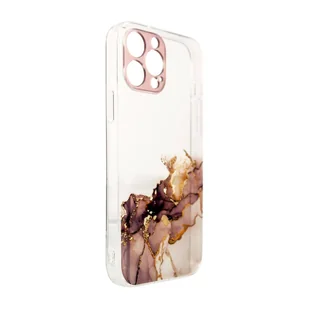 Marble Case etui do iPhone 12 Pro Max żelowy pokrowiec marmur brązowy - Etui i futerały do telefonów - miniaturka - grafika 2