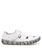 Półbuty damskie - Rieker Półbuty L0362-80 Biały - miniaturka - grafika 1