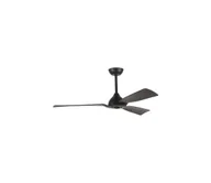 Lampy sufitowe - Łazienkowy wentylator sufitowy śr. 132 cm IP44 czarny + pilot zdalnego sterowania - miniaturka - grafika 1