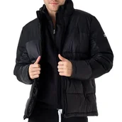 Kurtki męskie - Kurtka Champion C Logo Full-Zip Padded 219191-KK001 - czarna - miniaturka - grafika 1