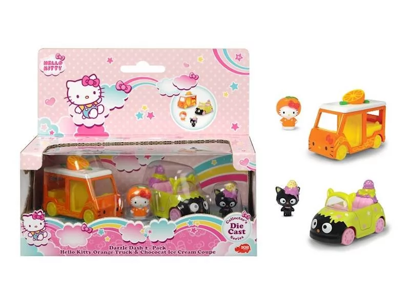 Dickie Toys Hello Kitty Orange Truck Chococat Coup 4Pak