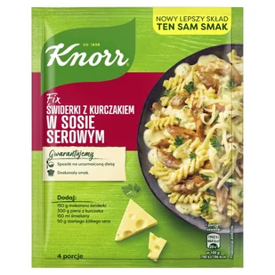 Knorr Fix Świderki z kurczakiem w sosie serowym 38g - Przyprawy i zioła sypkie - miniaturka - grafika 1