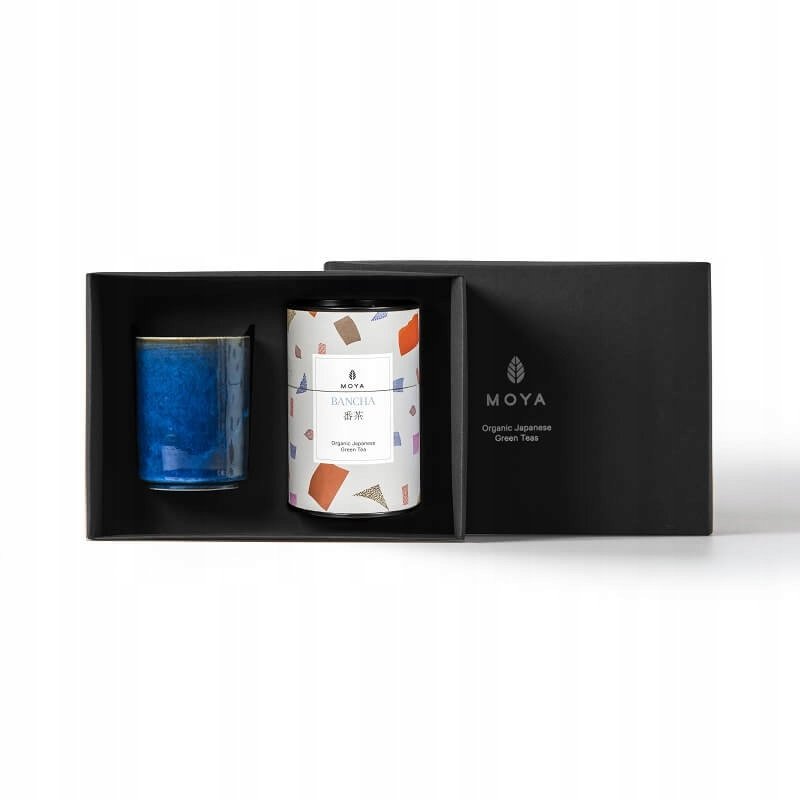 Zestaw prezentowy organiczna zielona herbata Moya Bancha i kubek Kaze