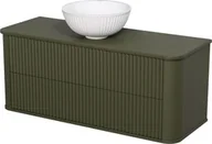 Szafki łazienkowe - Szafka łazienkowa oliwkowa 120 cm LILIA z umywalką - miniaturka - grafika 1