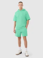 Spodenki męskie - 4F Spodenki dresowe męskie - zielone 3XL - miniaturka - grafika 1