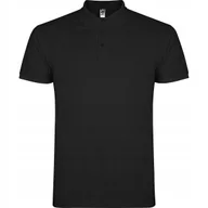 Koszulki męskie - Koszulka POLO Męska Bawełna PIQUE Roly STAR 6638 CZARNA 2XL - miniaturka - grafika 1