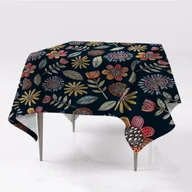 Obrusy i serwetki - Obrus na stół gładki prostokątny Kolorowe kwiaty, Fabricsy, 150x150 cm - miniaturka - grafika 1
