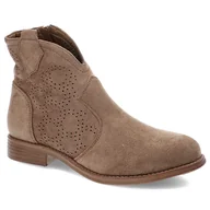 Botki damskie - Brązowe Botki Ażurowe S.Barski Stylowe Obuwie Damskie - miniaturka - grafika 1