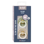 Smoczki uspokajające - BIBS COLOUR 2-PACK SAGE NIGHT & VANILLA NIGHT L Smoczek Uspokajający kauczuk Hevea - miniaturka - grafika 1