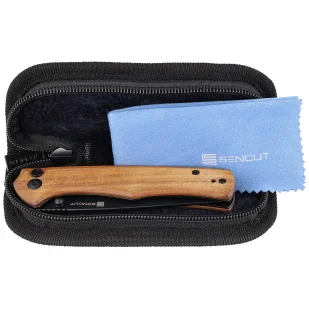 Nóż składany Sencut Crowley Guibourtia Wood, Black Stonewashed D2 (S21012-5) - Noże - miniaturka - grafika 8