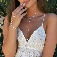 Łańcuszki - Łańcuszek na ciało Dream Stones - masa perłowa - miniaturka - grafika 1