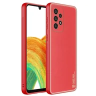 Etui i futerały do telefonów - Dux Ducis Yolo eleganckie etui pokrowiec ze skóry ekologicznej Samsung Galaxy A33 5G czerwony - miniaturka - grafika 1
