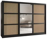 Szafy - Szafa przesuwna Garderoba PLECIONKA WIEDEŃSKA 2 250 gł. 62 czarny - miniaturka - grafika 1