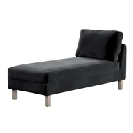 Pokrowce na meble - Dekoria pl pl Pokrowiec na szezlong Karlstad wolnostojący krótki głęboka czerń 80 x 160 x 80 cm Velvet 732-704-17 - miniaturka - grafika 1