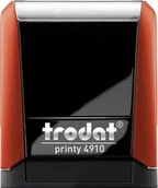 Pieczątki - Trodat PIECZĄTKA TRODAT 4910 CZERWONA - PODUSZKA CZARNA 26X9MM - miniaturka - grafika 1