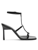 Sandały damskie - Calvin Klein Sandały Heel Gladi Sandal 90 Pat HW0HW02312 Czarny - miniaturka - grafika 1