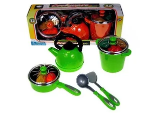 Hipo Zestaw garnków 12 części w pudełku HKS038) - Zabawki AGD - miniaturka - grafika 1