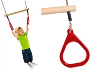 Place zabaw - Huśtawka Trapez Gimnastyczny dla Dzieci JF czerwone - miniaturka - grafika 1