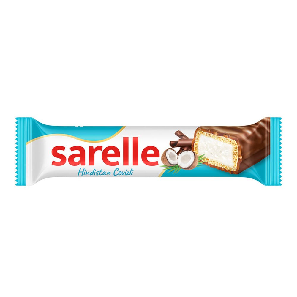 Turecki Gofret Sarelle Kokosowy w Mlecznej Czekoladzie 33g