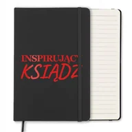 Notesy i bloczki - NOTES CZARNY A5 Z GUMKĄ W LINIE ORGINALNY PREZENT DLA KSIĘDZIA RED WZORY - miniaturka - grafika 1