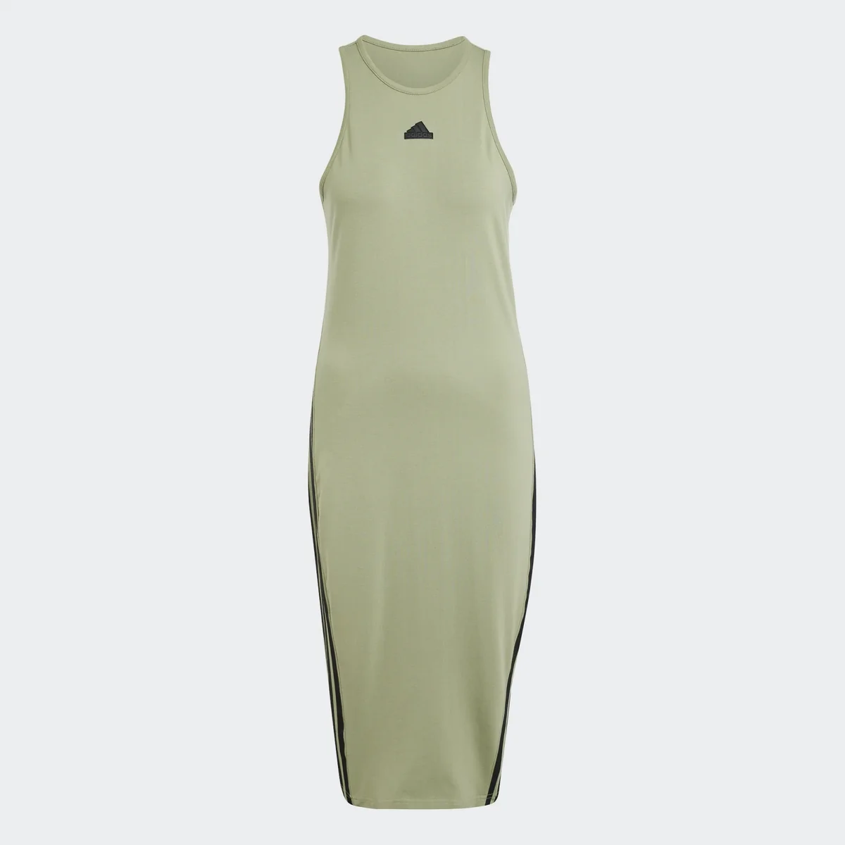 Adidas Sukienka Sportowa Zielona Z Lampasami Bawełniana IW5303 r. XS