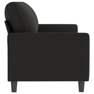 Sofa 3-osobowa, czarny, 180 cm, tapicerowana aksamitem - Sofy i kanapy - miniaturka - grafika 5