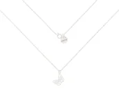 Naszyjniki - Srebrny naszyjnik z motylem 50 cm - miniaturka - grafika 1