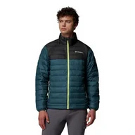 Kurtki męskie - Columbia Męska kurtka Powder Lite 2, kurtka puchowa, Everblue, Shark, L - miniaturka - grafika 1