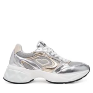 Sneakersy damskie - Sneakersy LOVE MOSCHINO JA15296G1MIQG90A Srebrny - miniaturka - grafika 1